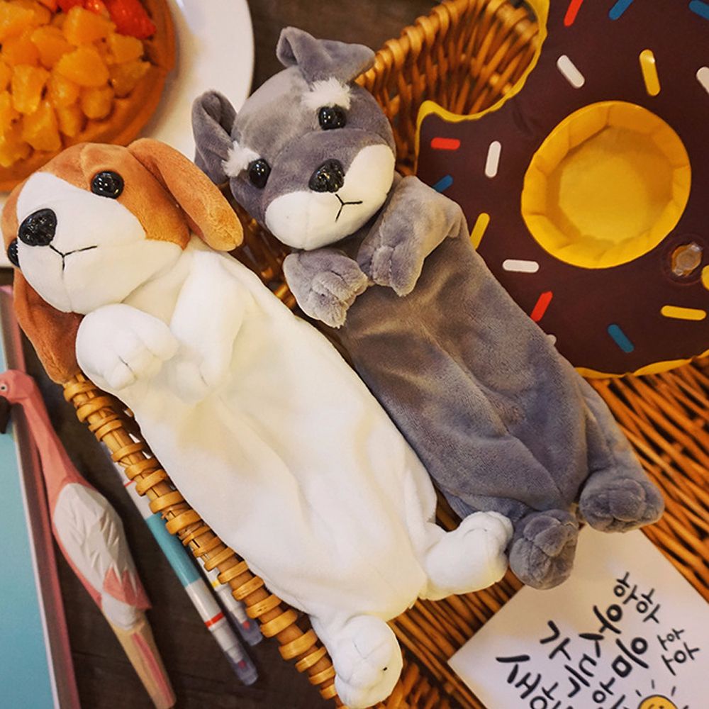 Túi Đựng Bút Hình Cún Nhồi Bông Dễ Thương Sáng Tạo Cho Học Sinh / Nhân Viên Văn Phòng