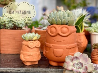 Chậu Minion đất nung nhí