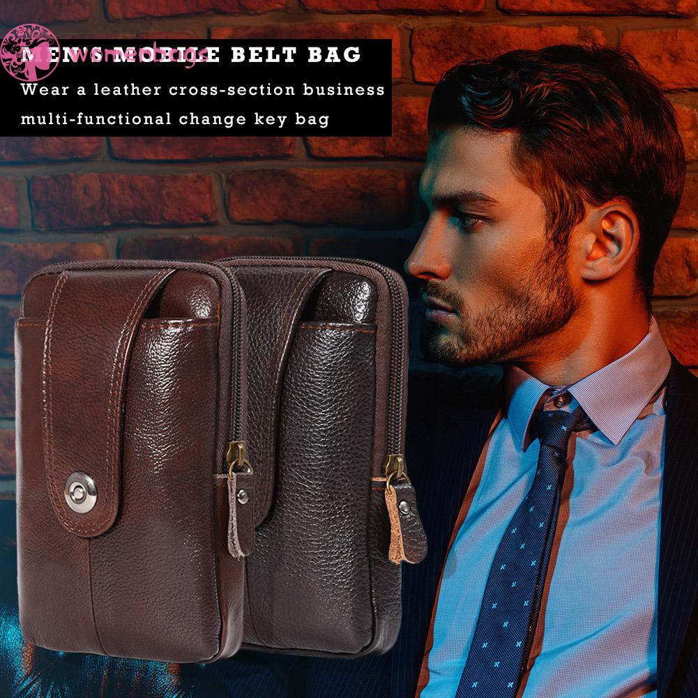 Túi Da Bò Đeo Hông Nhỏ Màu Trơn Dùng Để Đựng Điện Thoại | BigBuy360 - bigbuy360.vn