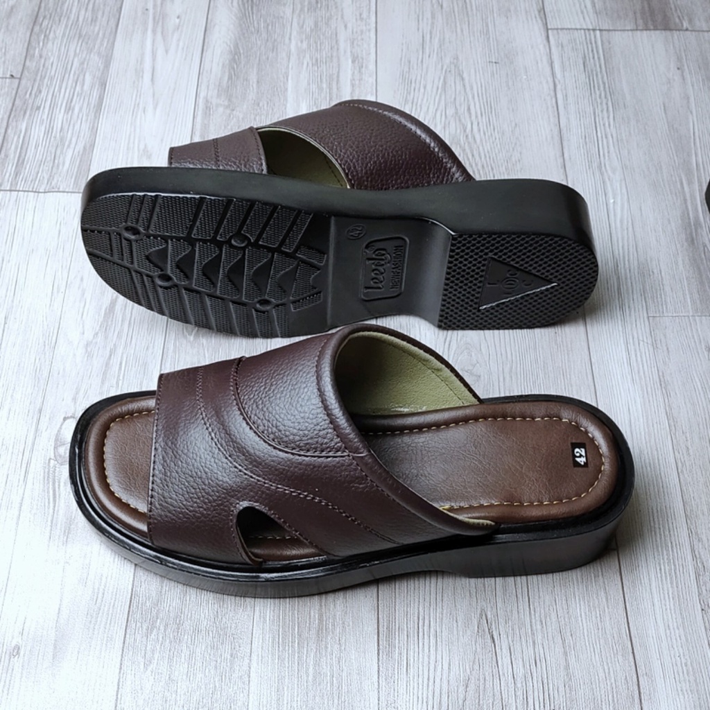 KAGON Thời Trang  Dép Nam Da Bò  KOG121 Dép Da Nam Trung Niên Dép Cho Bố