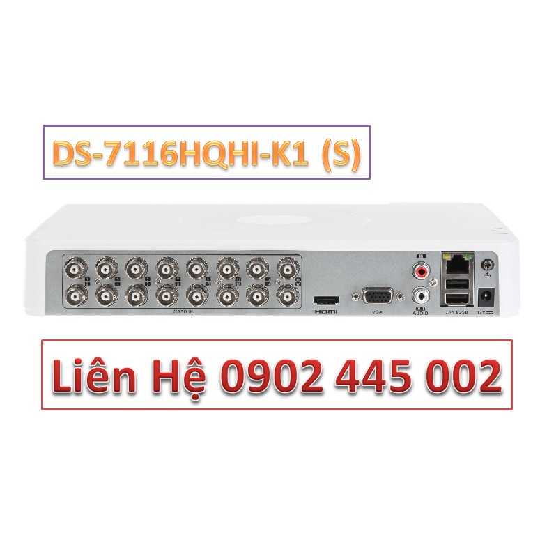 Đầu ghi 16 kênh Hikvision DS-7116HQHI-K1(S) 2.0M