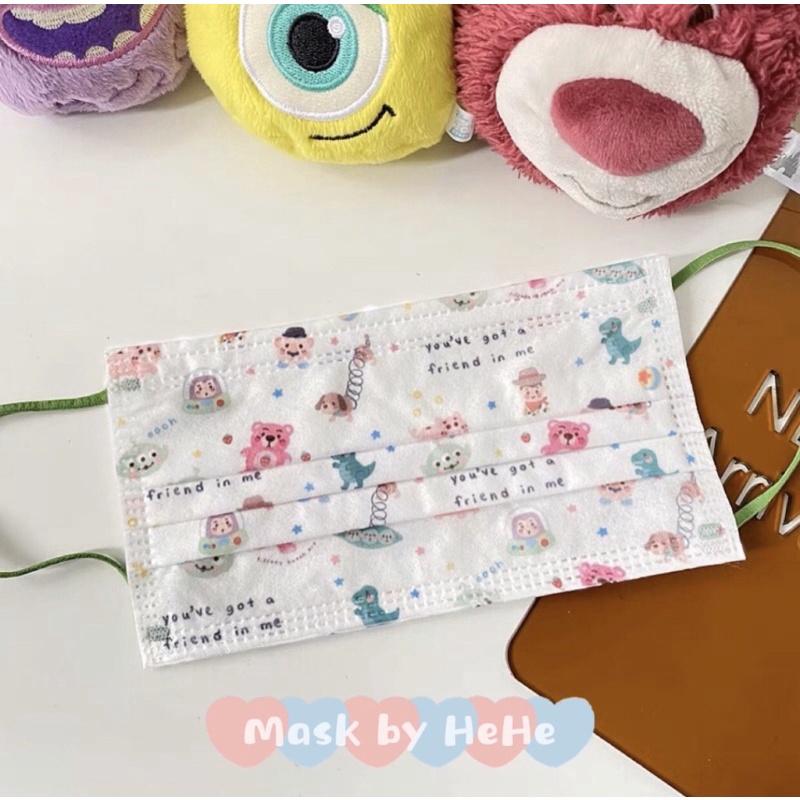Khẩu trang y tế hình nhân vật Toystory dễ thương màu nhẹ nhàng vui nhộn rộn ràng cho người lớn