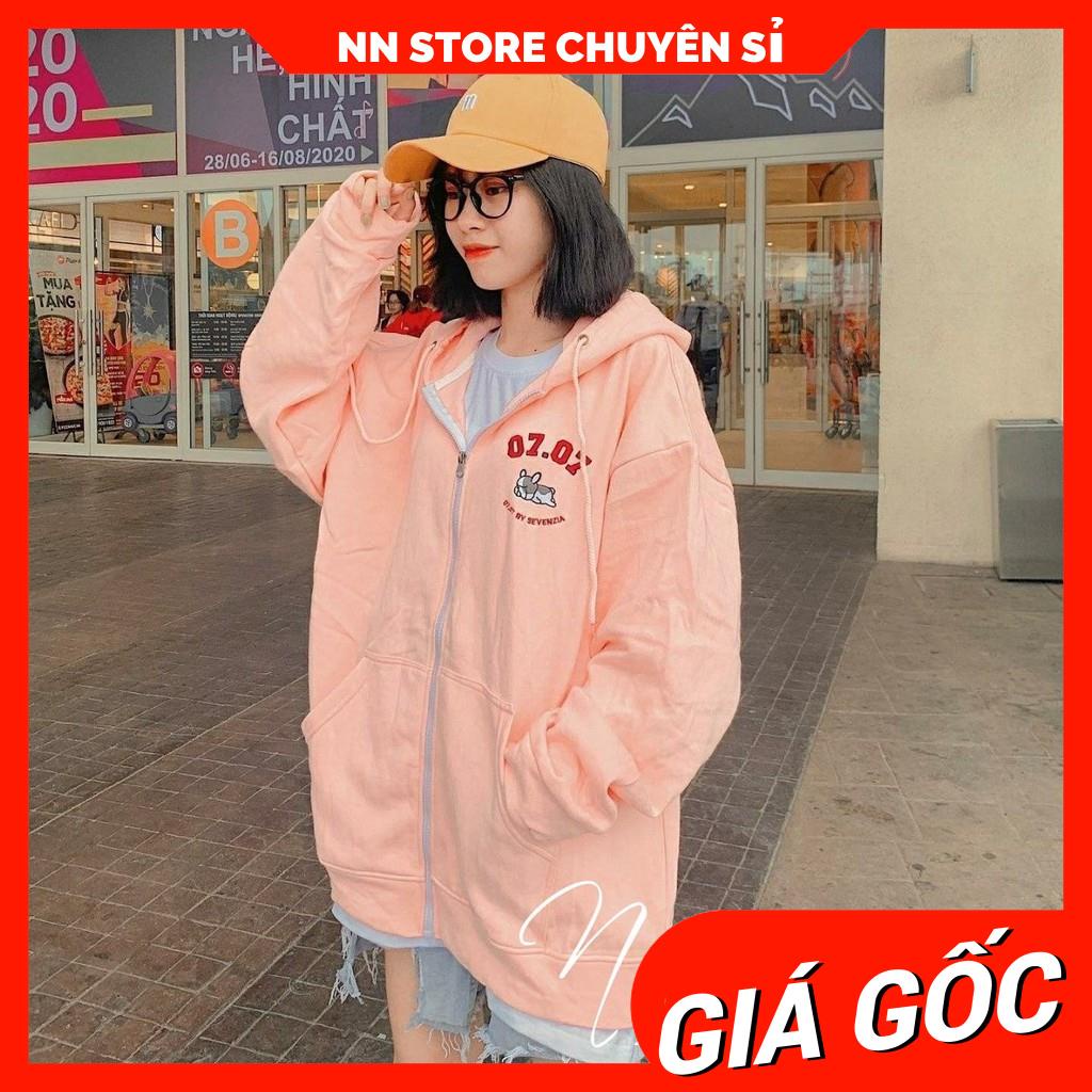 ÁO KHOÁC NỈ DÂY KÉO NAM NỮ UNISEX THÊU CÚN 0707 CỰC HOT AKN26 ⚡FREESHIP⚡100% ẢNH THẬT⚡ NN CHUYÊN SỈ - NN STORE