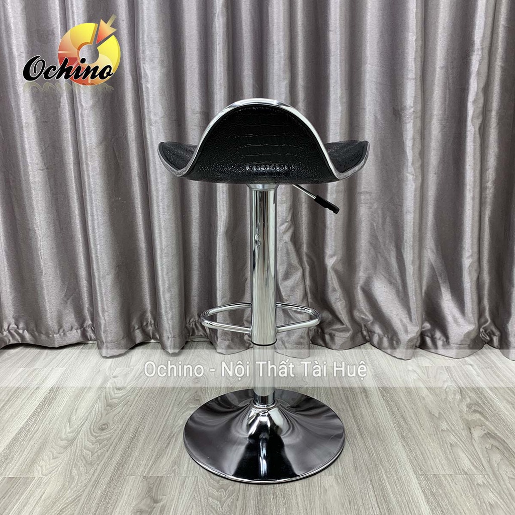 Ghế Chụp Hình, Ghế Quầy Lễ Tân Mẫu Mẫu Da Cá Sấu Không Tựa Sang Chảnh ( Ảnh Thật Shop Chụp)