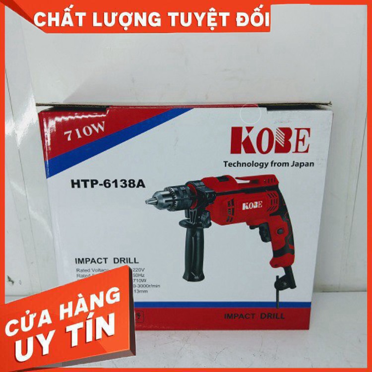 MÁY KHOAN ĐIỆN CẦM TAY CHÍNH HÃNG KOBE NHẬT BẢN CÔNG SUẤT 710W 100% dây đồng 100% dây đồng