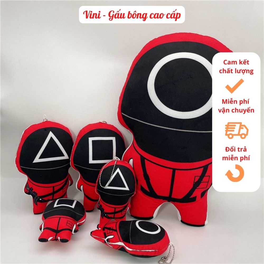 Gấu bông Squid Game cực hot – Gấu bông cosplay trò chơi con mực hot trend Hàn Quốc 2021 – Squid Game