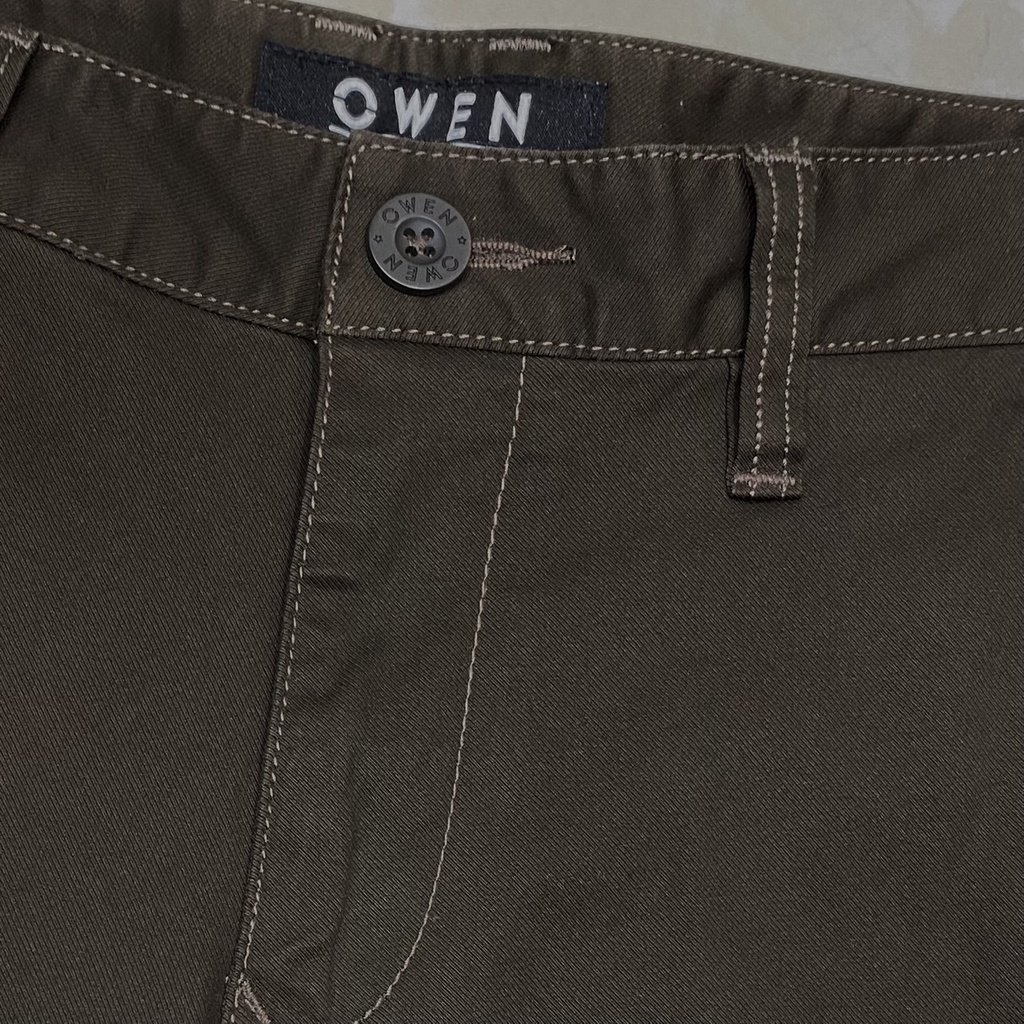 OWEN - Quần kaki Owen màu nâu đậm 81004 (chất dày)  - Quần kaki nam