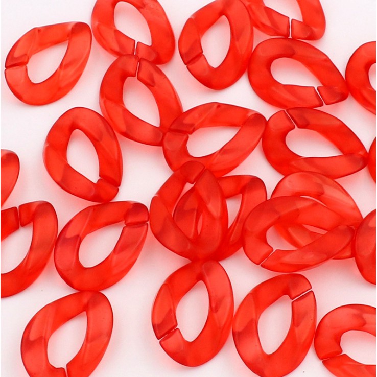 Vòng Đeo Tay Nhựa Acrylic Trong Suốt 23x17mm Có Khóa Dạng Xích Màu Sắc