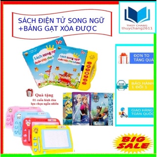 [COMBO TẶNG QUÀ] SÁCH NÓI SONG NGỮ KÈM BẢNG XOÁ TỪ