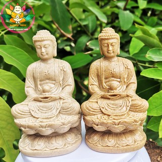 ☘️☘️ Tượng Đá Phật Thích Ca Phong Thủy - Màu Đá  - Cao 11cm