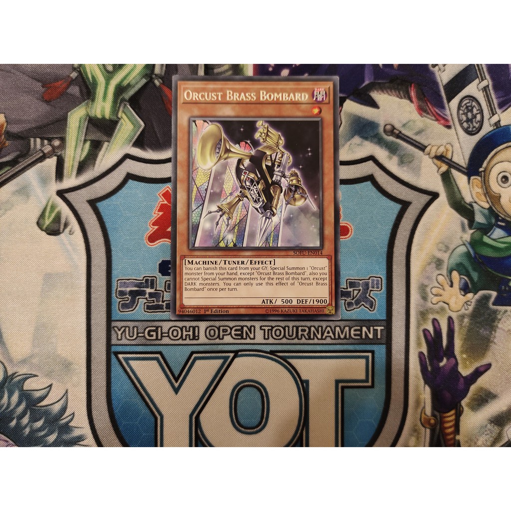 Thẻ bài Yugioh chính hãng Orcust Brass Bombard - SOFU-EN014 - Rare 1st Edition