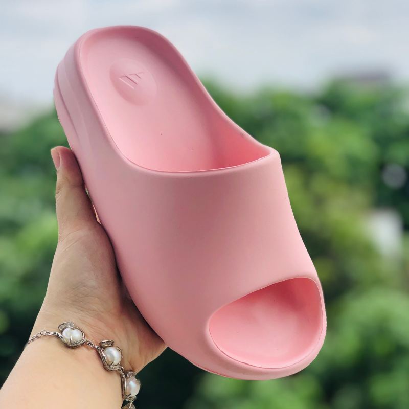 Dép unisex ❤️FREESHIP + Hộp❤️ dép đúc bánh mì slide quai ngang thể thao nam nữ đế in logo DAs, Y.Z-hồng
