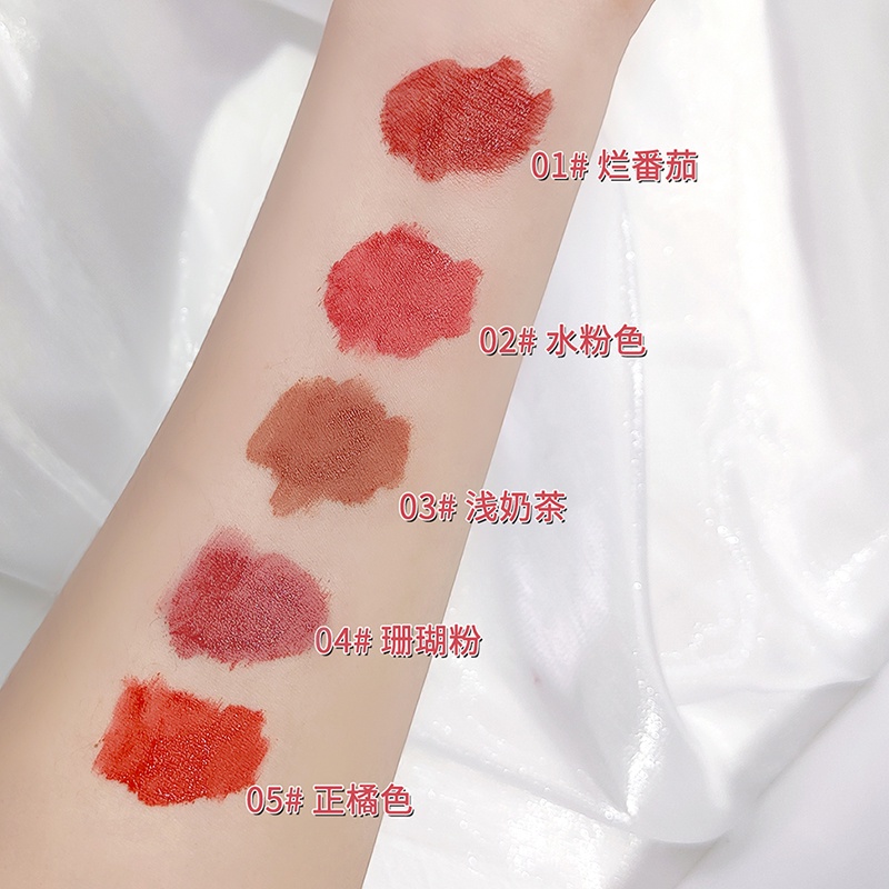 QIBEST X Little Bear Velvet Lip Glaze 5 pcs/1.5g Gift Set Matte Mud Lipstick Lips Tint Waterproof Long Lasting High Pigmented | BigBuy360 - bigbuy360.vn