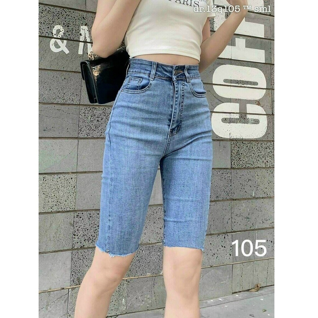 Quần ngố jean co giãn ôm dáng QJ105