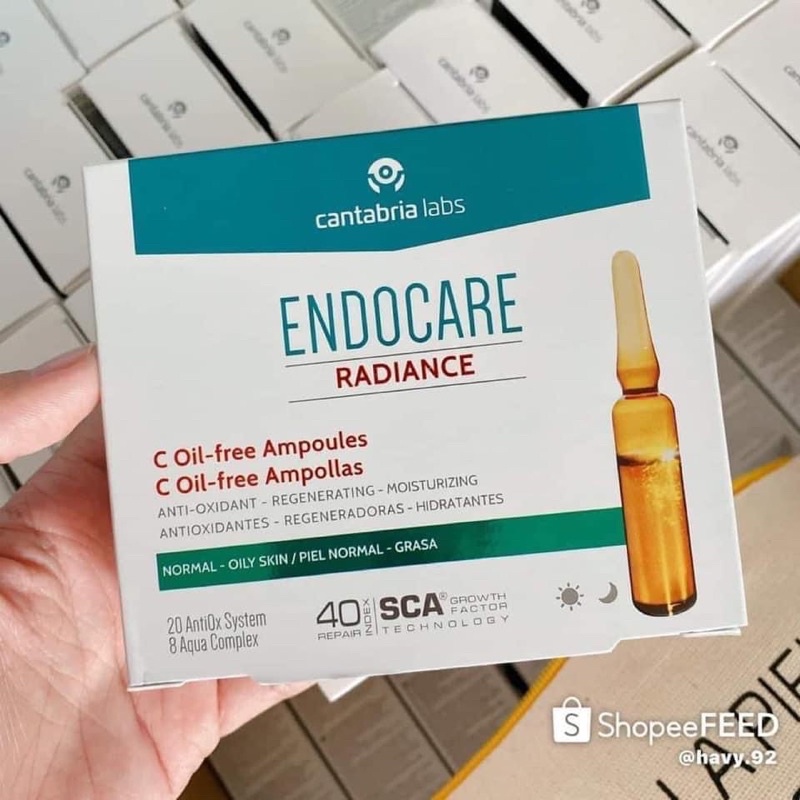 [Set 10 ống] Tinh chất dưỡng ẩm, làm sáng da VitC Endocare C Oil-Free Ampoule