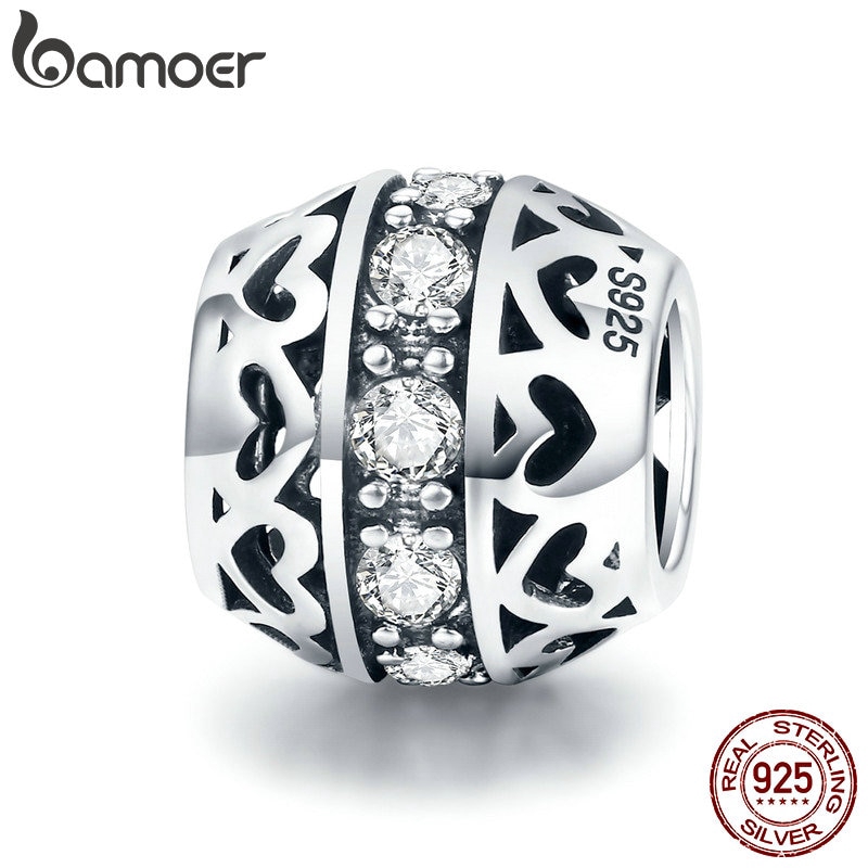 Hạt trang sức bạc Bamoer trang trí vòng tay cho nữ