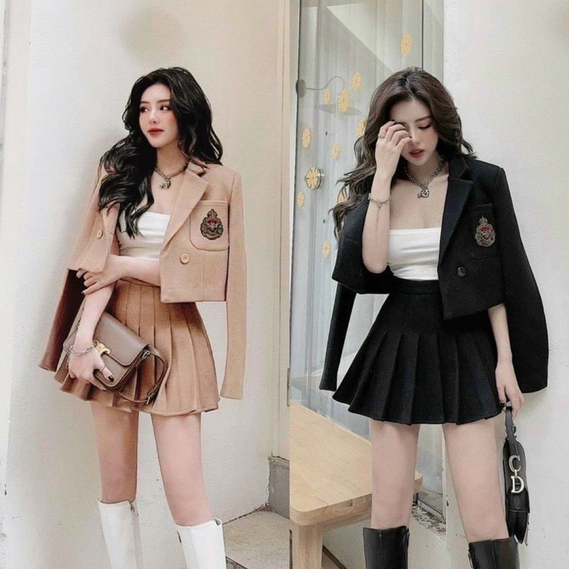 [Hình Tự Chụp] Set Vest Nữ 45-55kg Tặng Kèm Áo 2 Dây , Bộ Vest Nữ Chất Liệu ford Thoáng Mát Phối Đồ Cực Chất | BigBuy360 - bigbuy360.vn