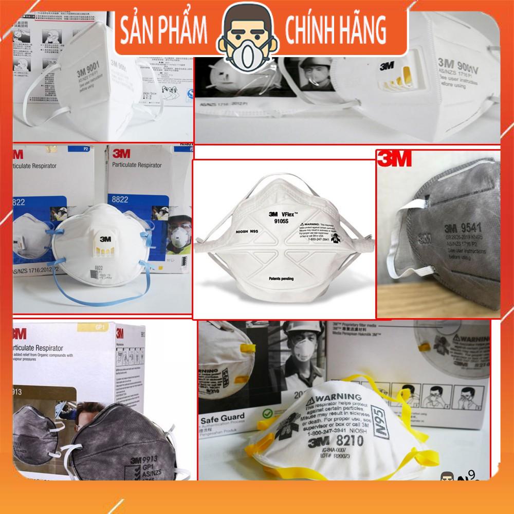Khẩu trang 3M 9001, 9002, 9001V, 9541V, 8247, 9041, 9042, 9913, 8210, 8822 N95 ...