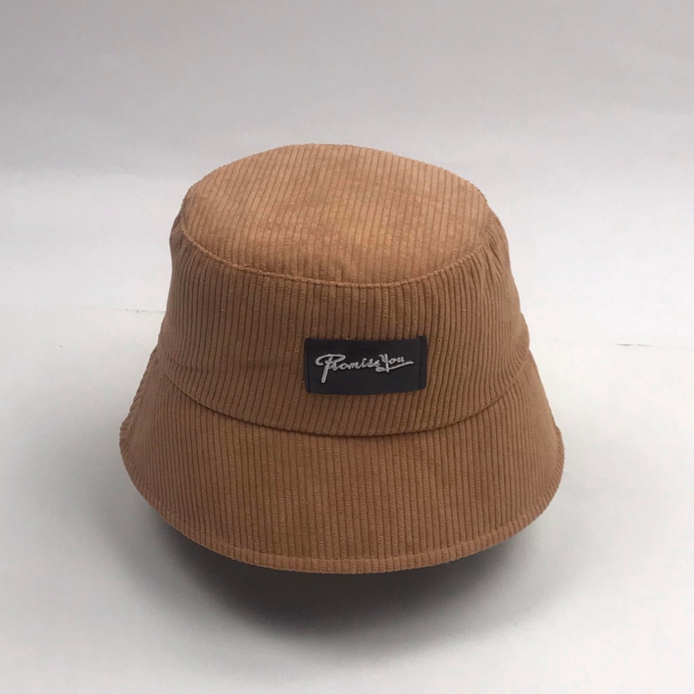Mũ bucket vành cụp thêu PromissYou Nón tai bèo chất nhung tăm cao cấp thời trang form unisex nam nữ B09 MN