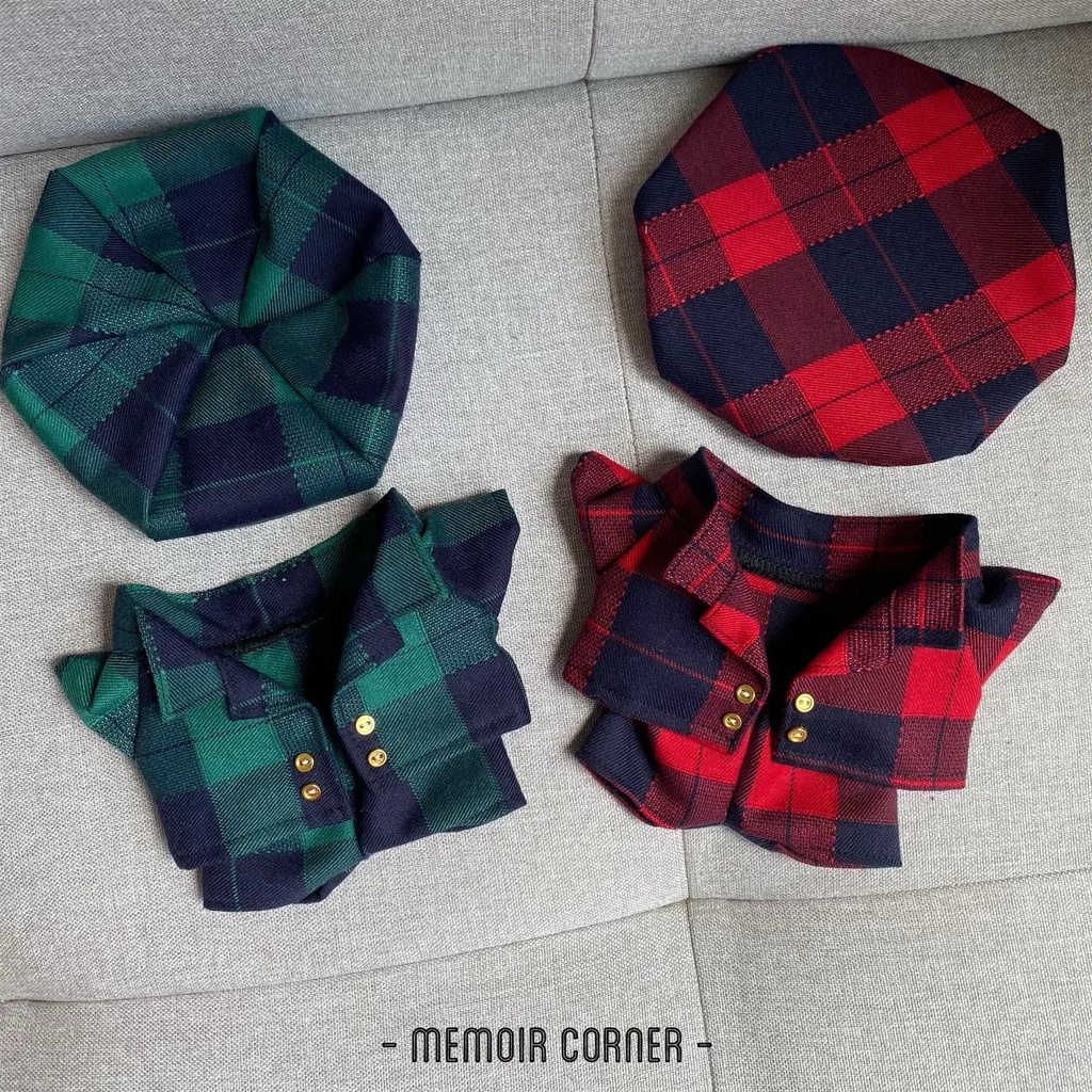 Outfit Doll 15cm & 20cm - Vest kẻ / tủ đồ Memoir