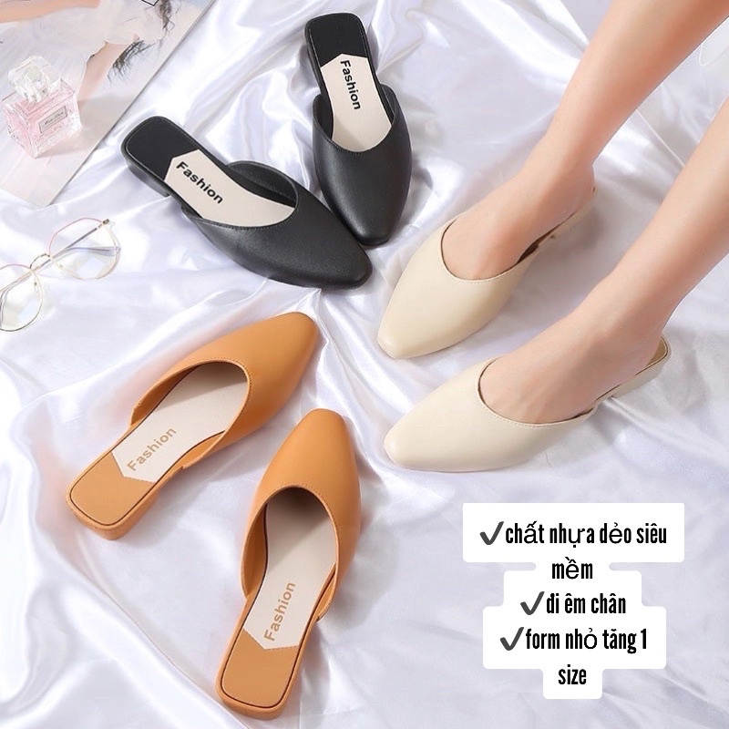 Dép Sục Mules nhựa dẻo Cực Sang Chảnh, đi mưa thoải mái không thấm nước D04