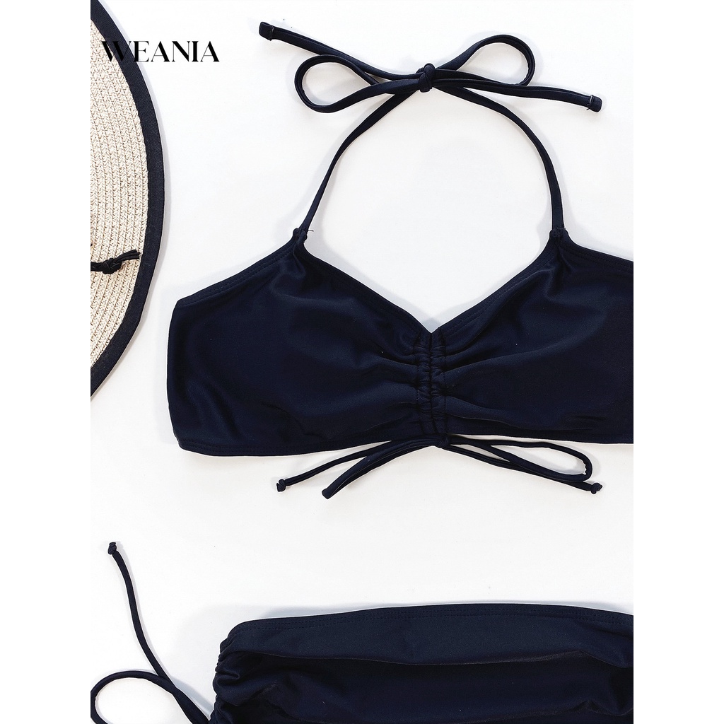 Bikini Lưng Cao Thiết Kế Dây Rút Cho Nữ