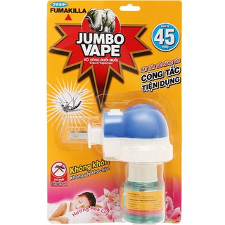 Máy xông khuếch tán tinh dầu bắt muỗi và Chất Đuổi Muỗi Jumbo Công Nghệ Nhật 34mL