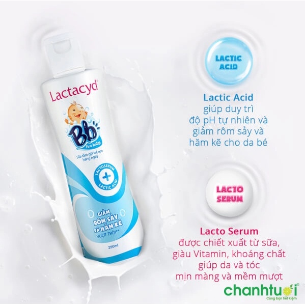 Sữa Tắm Gội 2 Trong 1 Lactacyd Milky Giảm Rôm Sảy Cho Bé Yêu 250ml