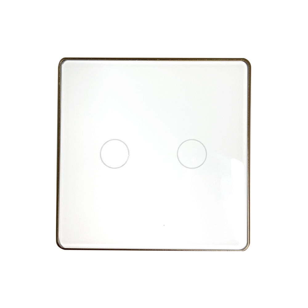 Công tắc tuya zigbee vuông, Công tắc thông minh viền nhôm vàng