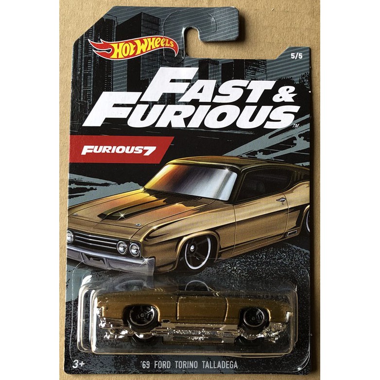 Xe mô hình Fast & Furious Hot Wheels '69 Ford Torino Talladega GJV61