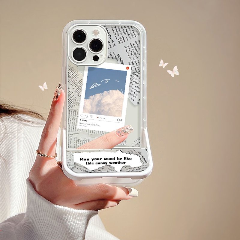 Ốp Điện Thoại Tpu Mềm Hình Báo Có Giá Đỡ Ẩn Cho iPhone 13 12 11 Pro XS MAX X XR 6 7 8 Plus