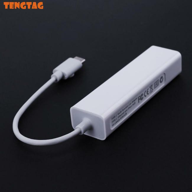 USB-C USB 3.1 Type C to USB RJ45 Ethernet Lan Adapter Hub Cable for Macbook PC Type-C port