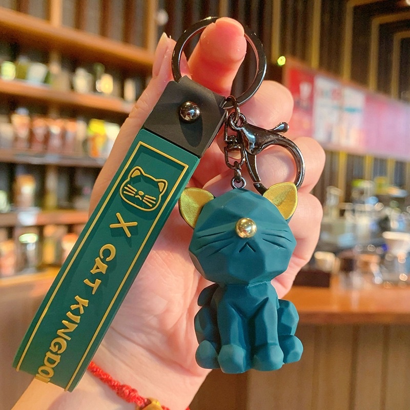 Móc khóa , Phụ kiện Túi Xách kiểu dáng  hình chú mèo  dễ thương, nhiều màu