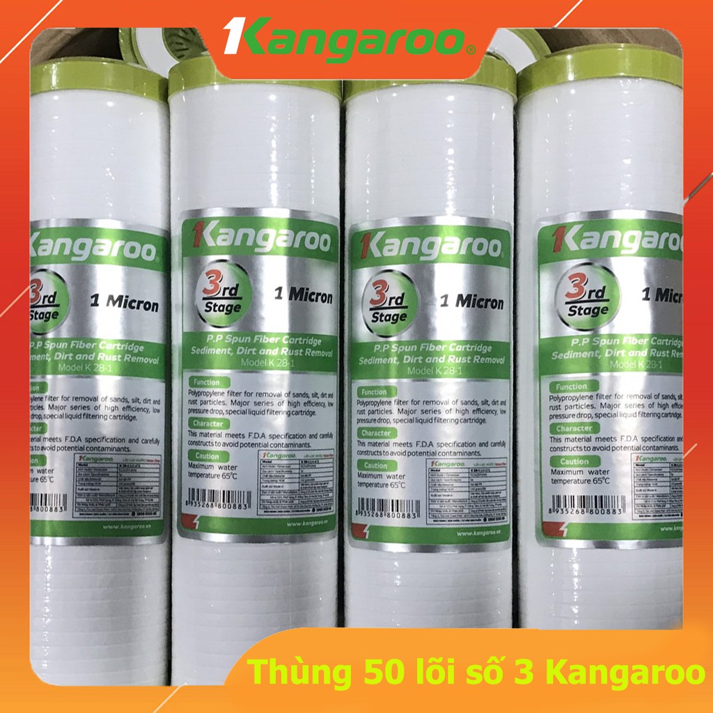 Thùng 50 Lõi Lọc Nước Số 3 Kangaroo Chính Hãng