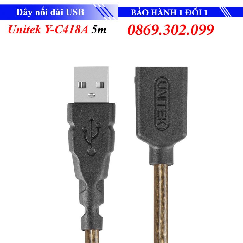 Dây nối dài USB Unitek Y-C418A dài 5m