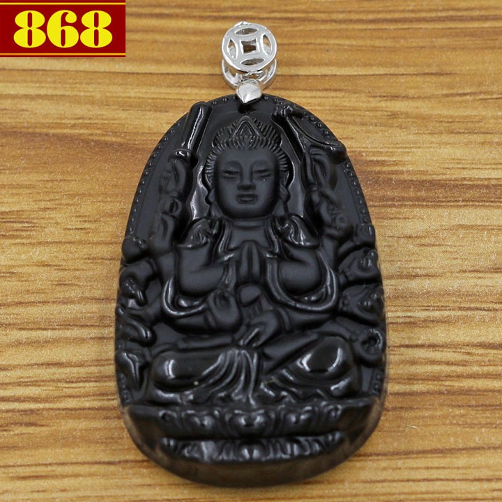Mặt Phật Thiên Thủ Thiên Nhãn Bồ Tát 4.3 cm đen