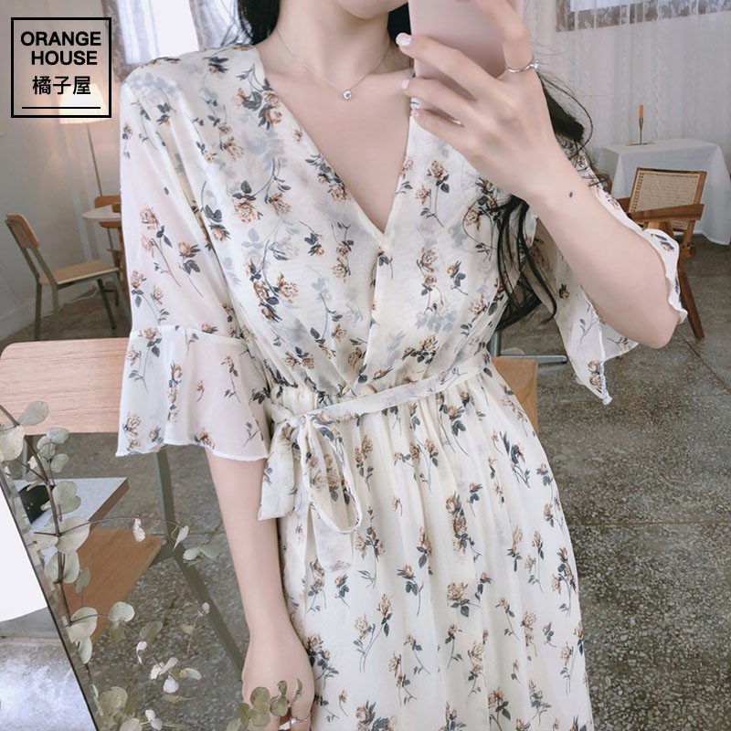 ĐẦM DÁNG XÒE HOA NHÍ TAY BÈO NGẮN HÀNG NHẬP QUẢNG CHÂU | BigBuy360 - bigbuy360.vn