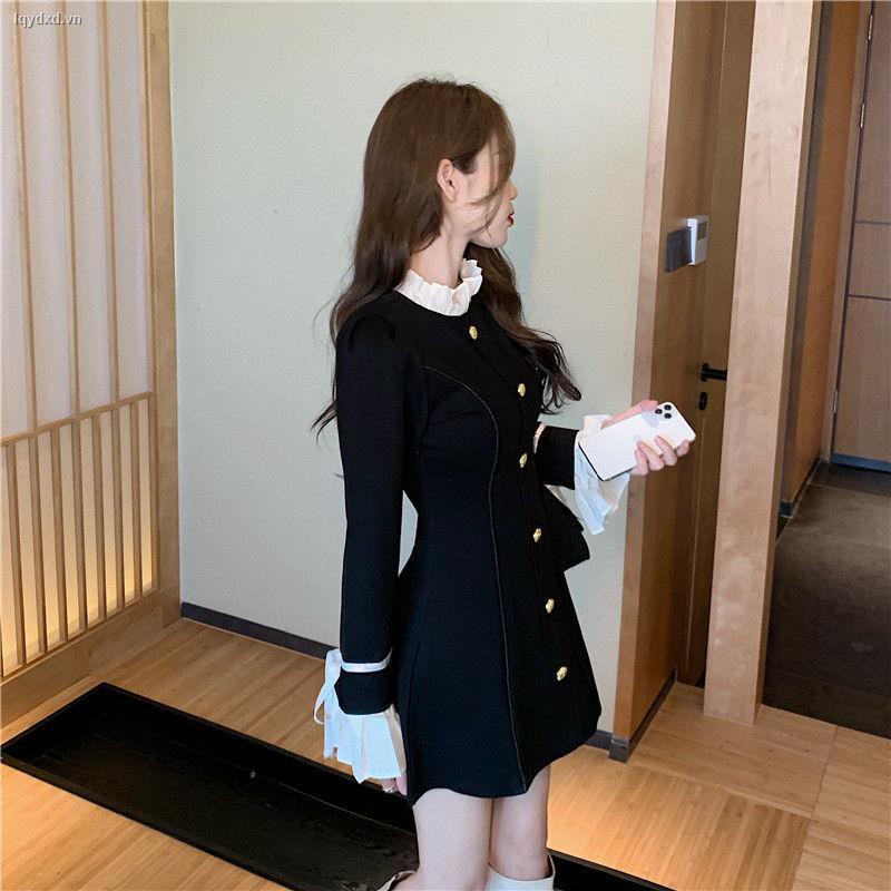 Đầm chữ A tay dài phong cách thời trang thu đông 2020 cho nữ