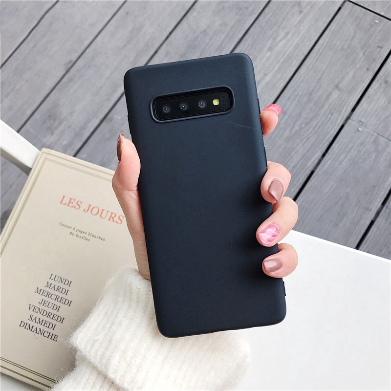 Ốp điện thoại TPU mềm siêu mỏng màu kẹo cho Samsung Galaxy A02S S10 Plus S10e S10 5G