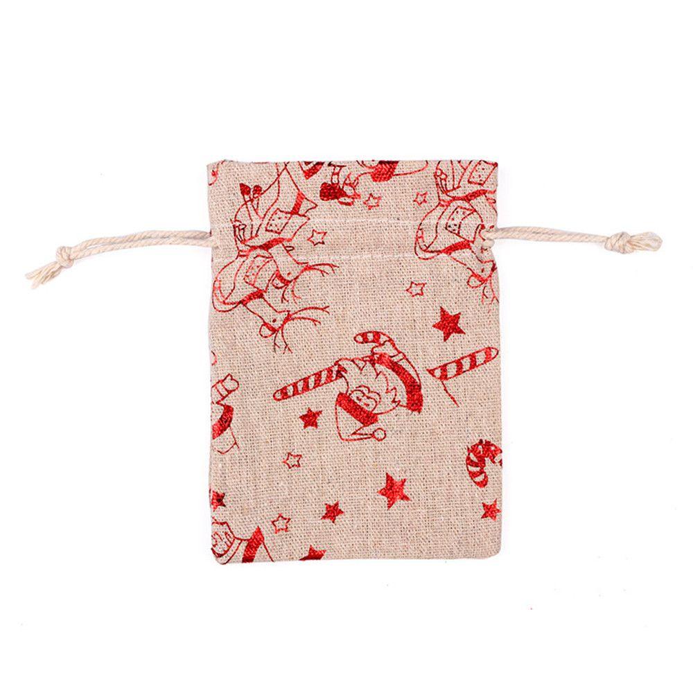 Túi Dây Rút Đựng Quà Giáng Sinh Họa Tiết Ngôi Sao / Ông Già Noel