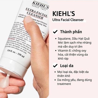 Sữa rửa mặt kiehls ultra facial