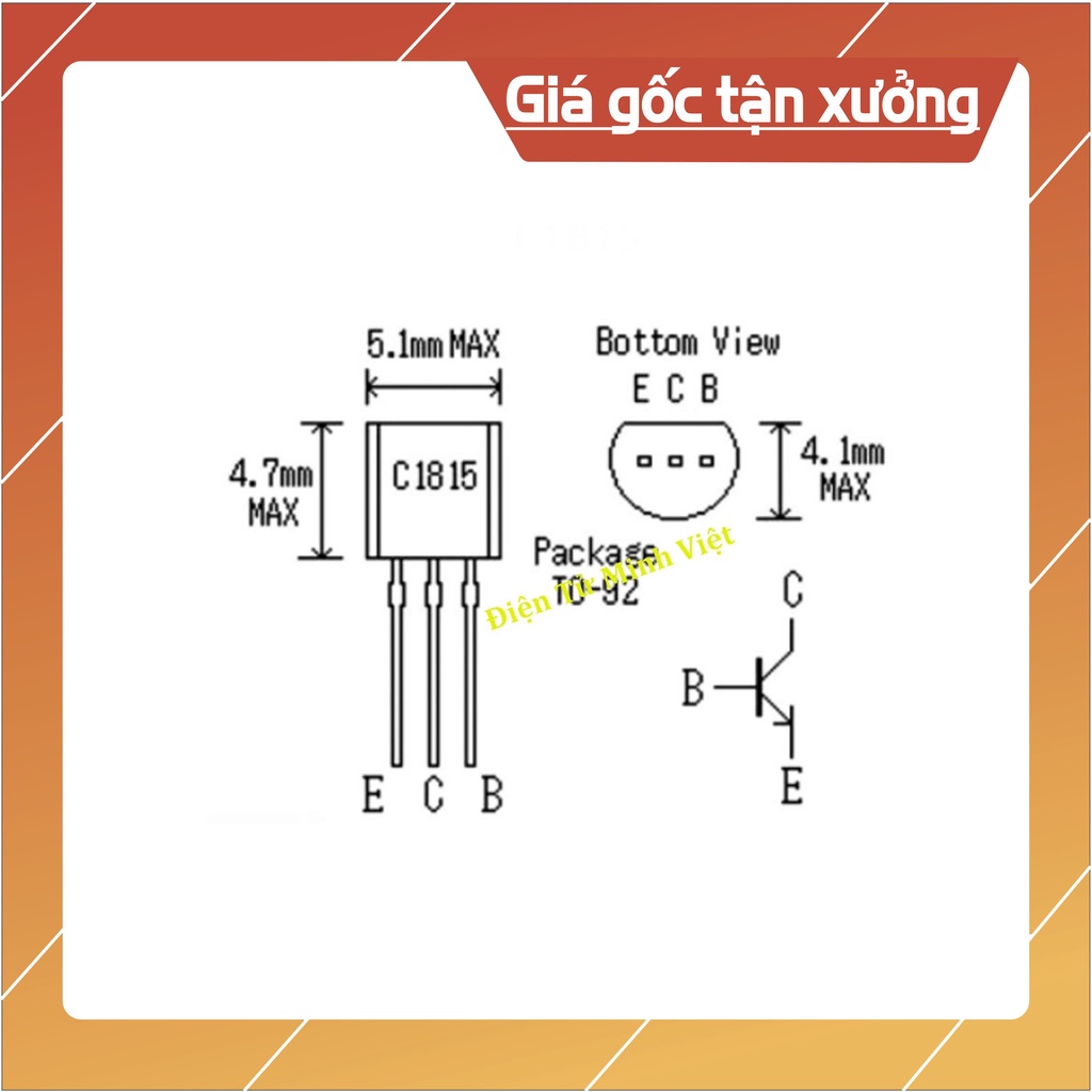 TRANSISTOR NPN C1815 TO92  0.15A 50V
