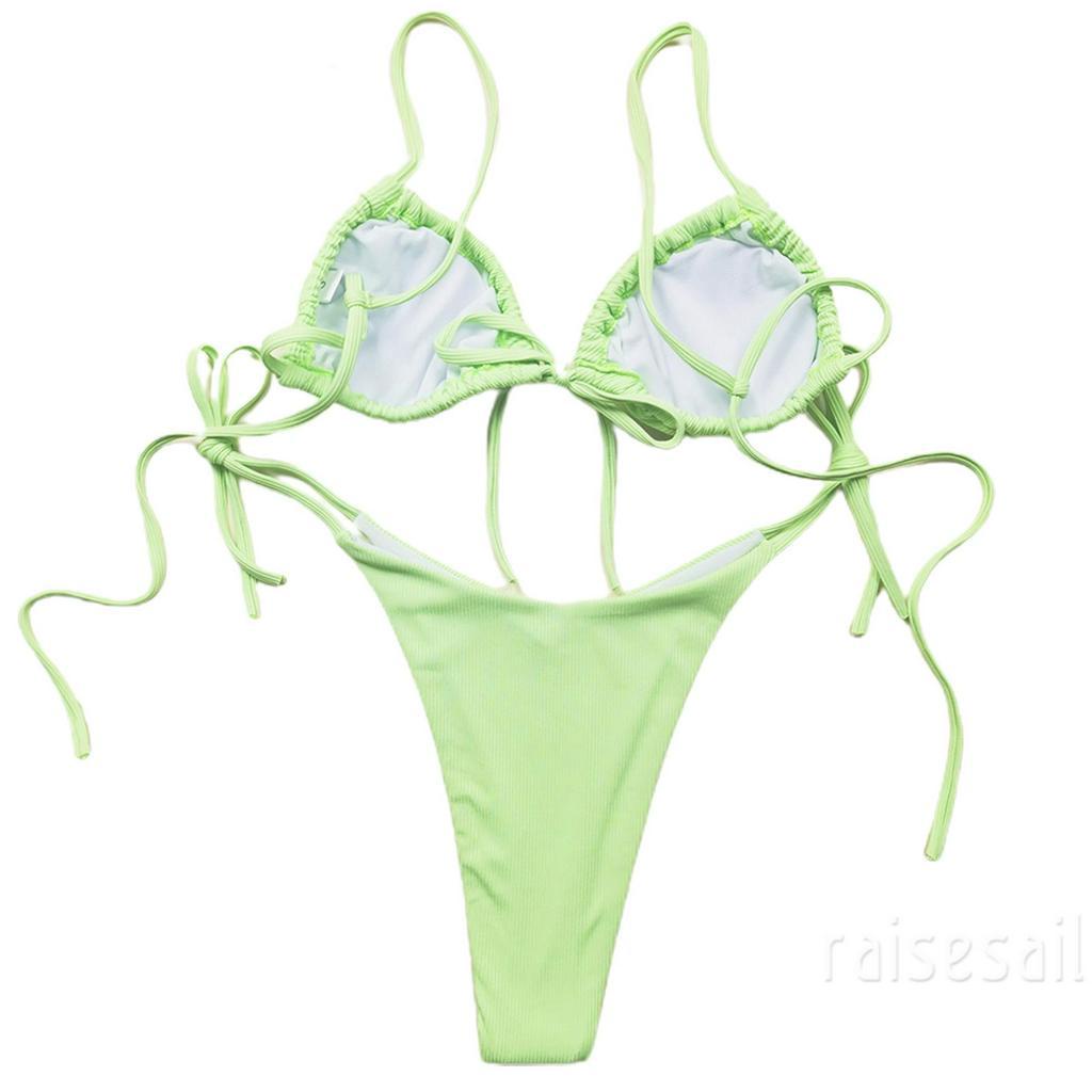 Bộ đồ tắm màu trơn thời trang xinh xắn quyến rũ dành cho nữ