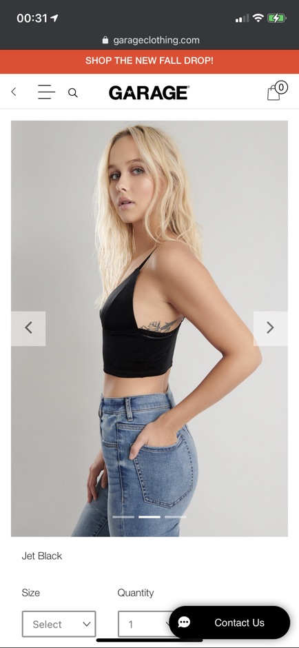 Áo velvet croptop Garage