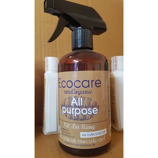 Nước xịt đa năng dùng lau bàn gỗ,đá,kiếng tinh dầu sả chanh tự nhiên Ecocare