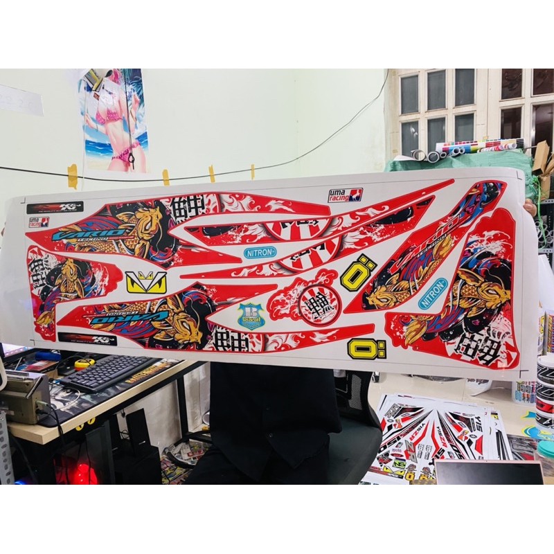 ( Quí khách vui lòng mang ra tiệm cho thợ dán ) Tem Vario cá chép