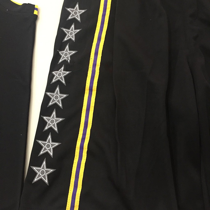 Bộ quần áo thể thao bóng rổ Lakers Đen NBA trơn không số Los Angels Lakers nam nữ