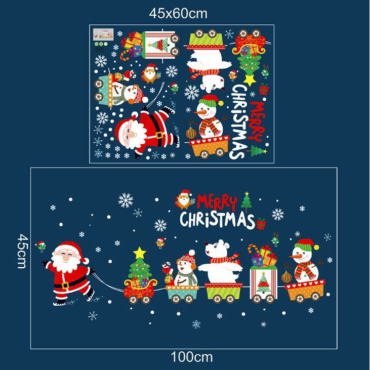 Decal Trang Trí Giáng Sinh Decal Noel Ông Già Noel