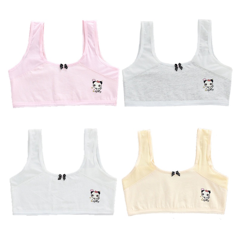 Áo ngực thể thao vải cotton mềm thoáng khí cho nữ 8-18 tuổi