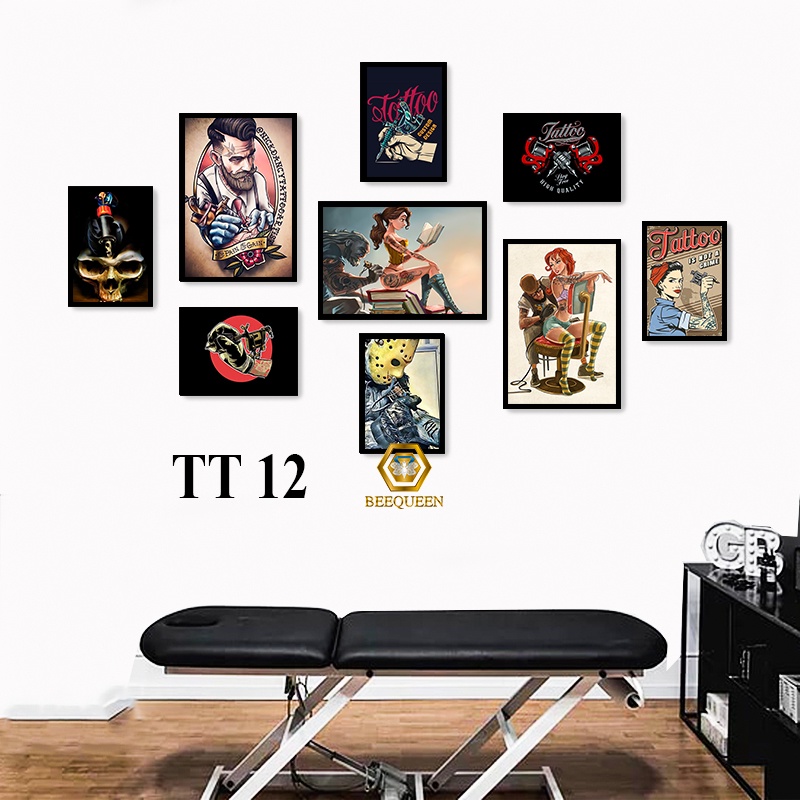 TT9 Album 20 Bộ Khung Tranh Xăm - Tranh Tattoo Trang Trí Tiệm Xăm Tattoo